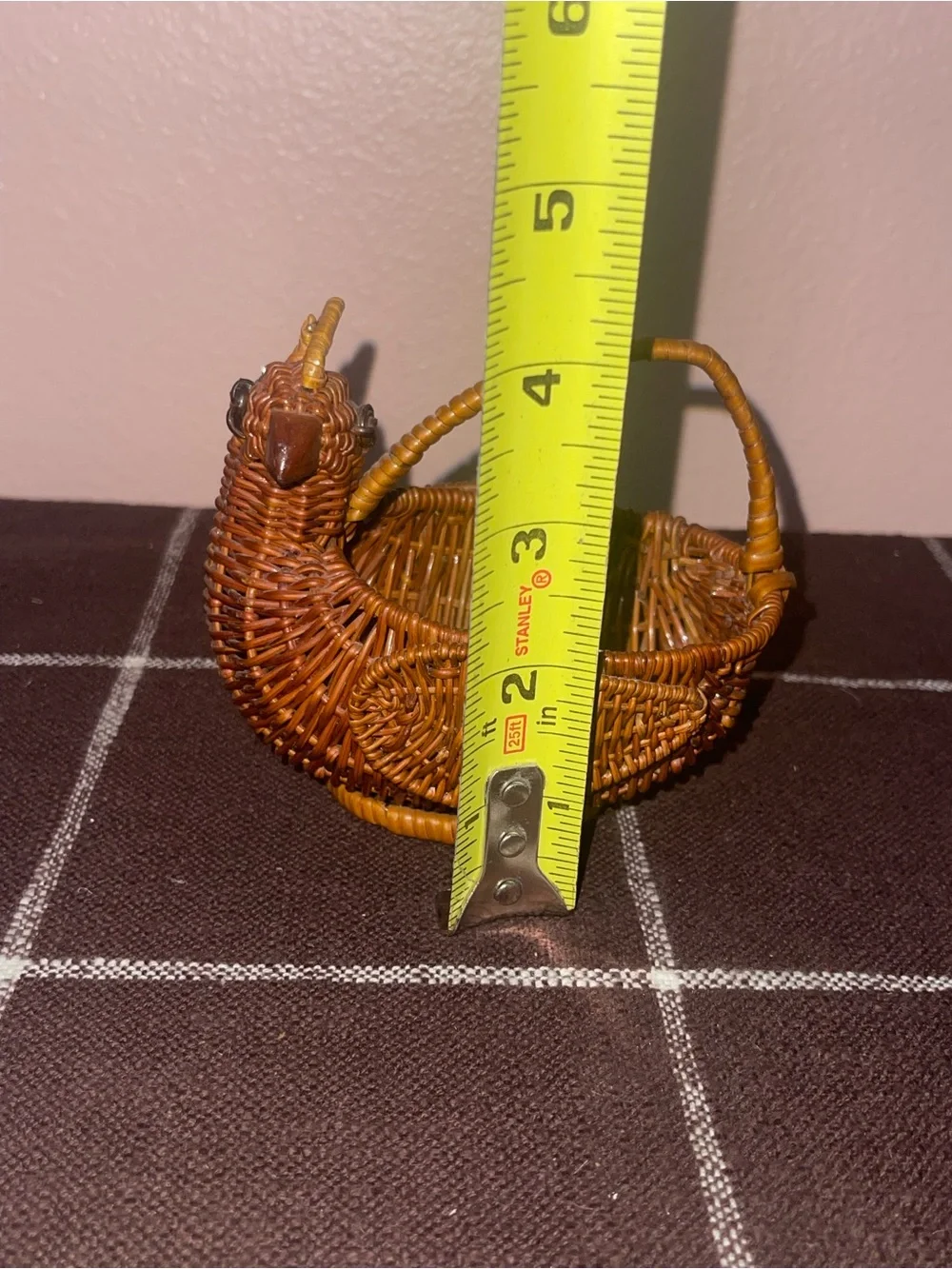 Wicker Basket Partridge Quail Small Bird Vintage